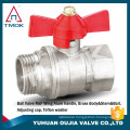 casting iron handle 1.6 mpa middle pressure nickle plated full port brass ball valve cw617n for drinkable water pn16